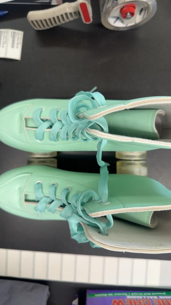 Xudre Mint Green High-Top Quad Roller Skates Excellent Condition Size 41