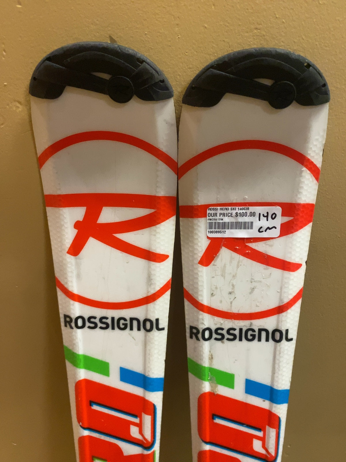Rossignol Hero Junior Downhill Skis with Look Bindings - 140 cm