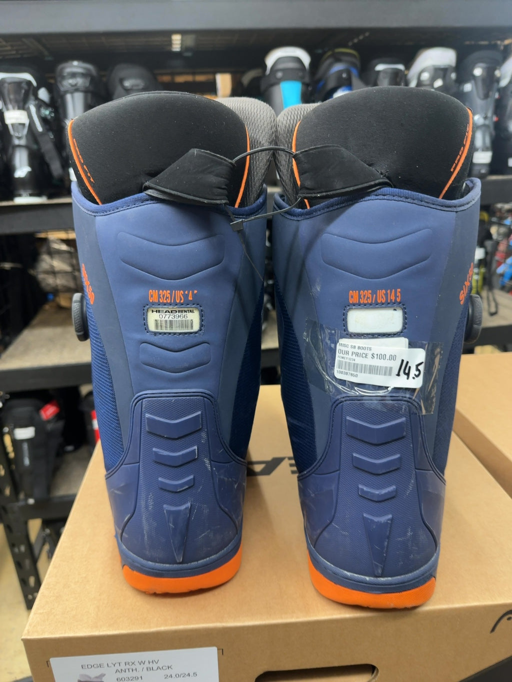 Head Six 50 BOA Snowboard Boots Size US 14.5