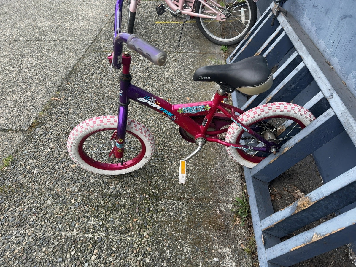 Sportek 14" Kids Bicycle - Purple / Pink