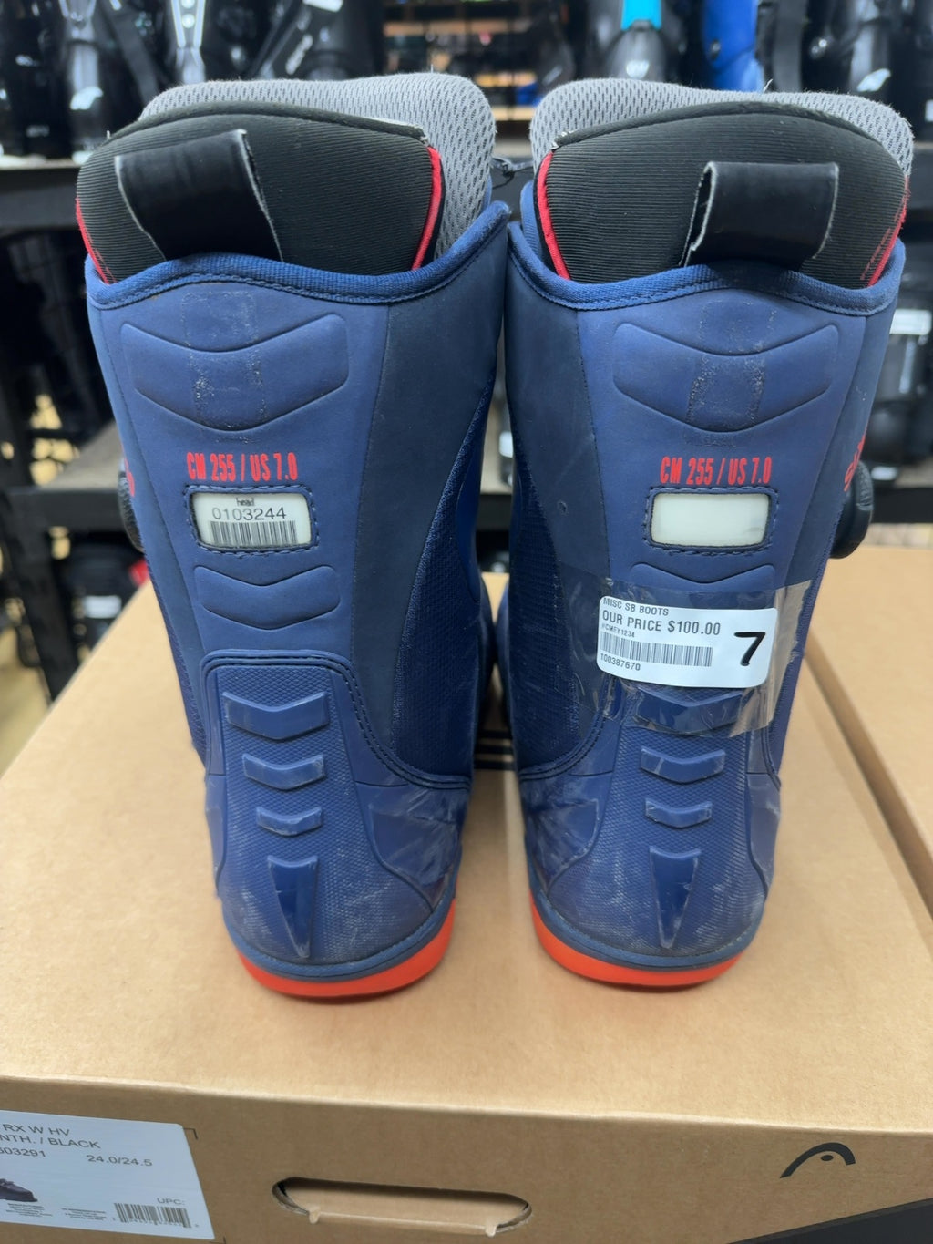 Head Six 50 Double BOA Snowboard Boots - Blue/Red - US 7