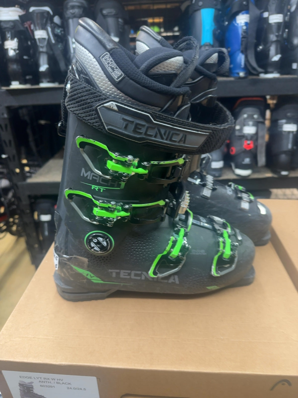 Tecnica Mach1 RT HV 100 Alpine Ski Boots - Size 28.5 (US 10.5)