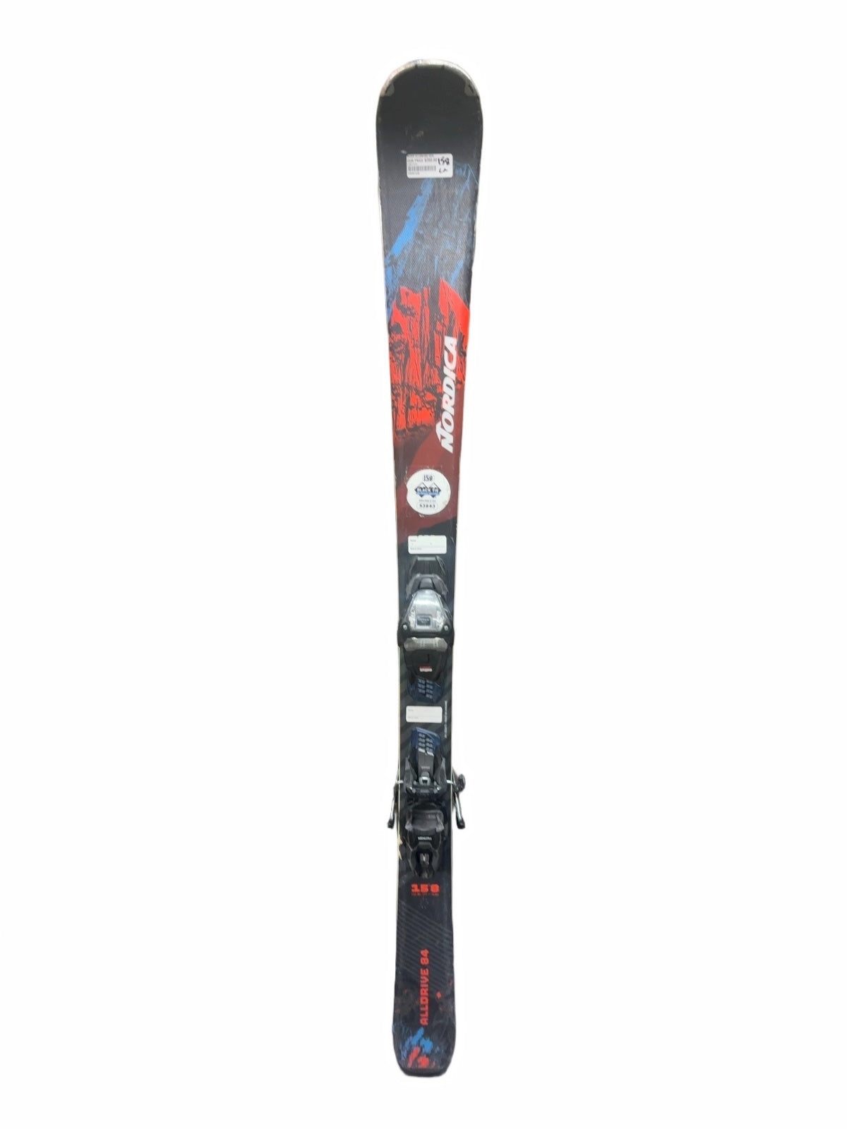 Nordica Alldrive 84 Skis with Bindings - 158 cm-freshly waxed and tuned