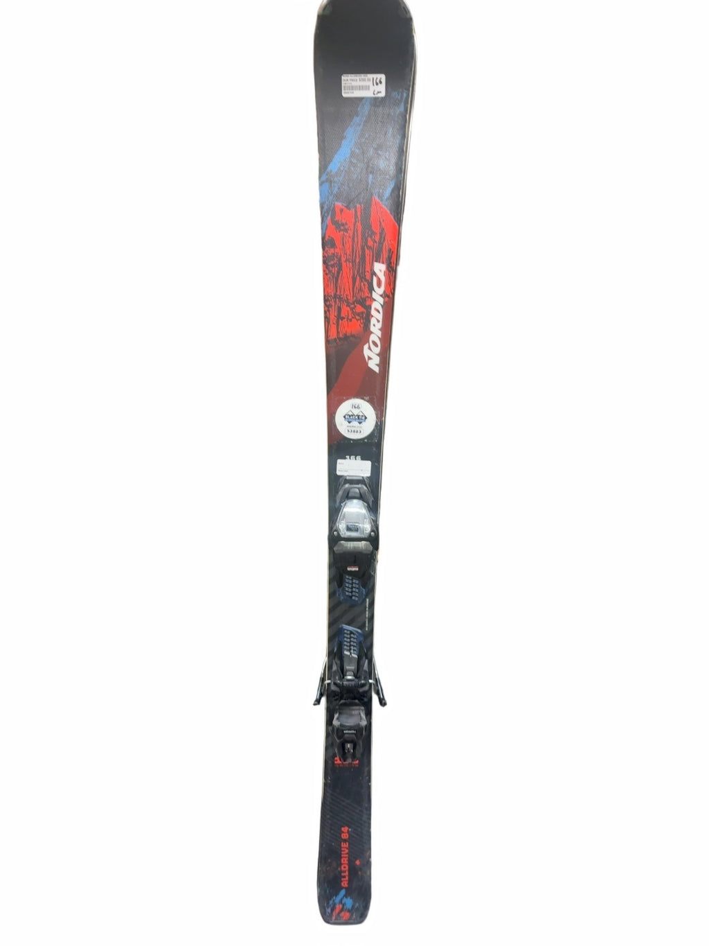 Nordica Alldrive 84 Downhill Skis with Bindings - 166 cm-freshly waxed and tuned