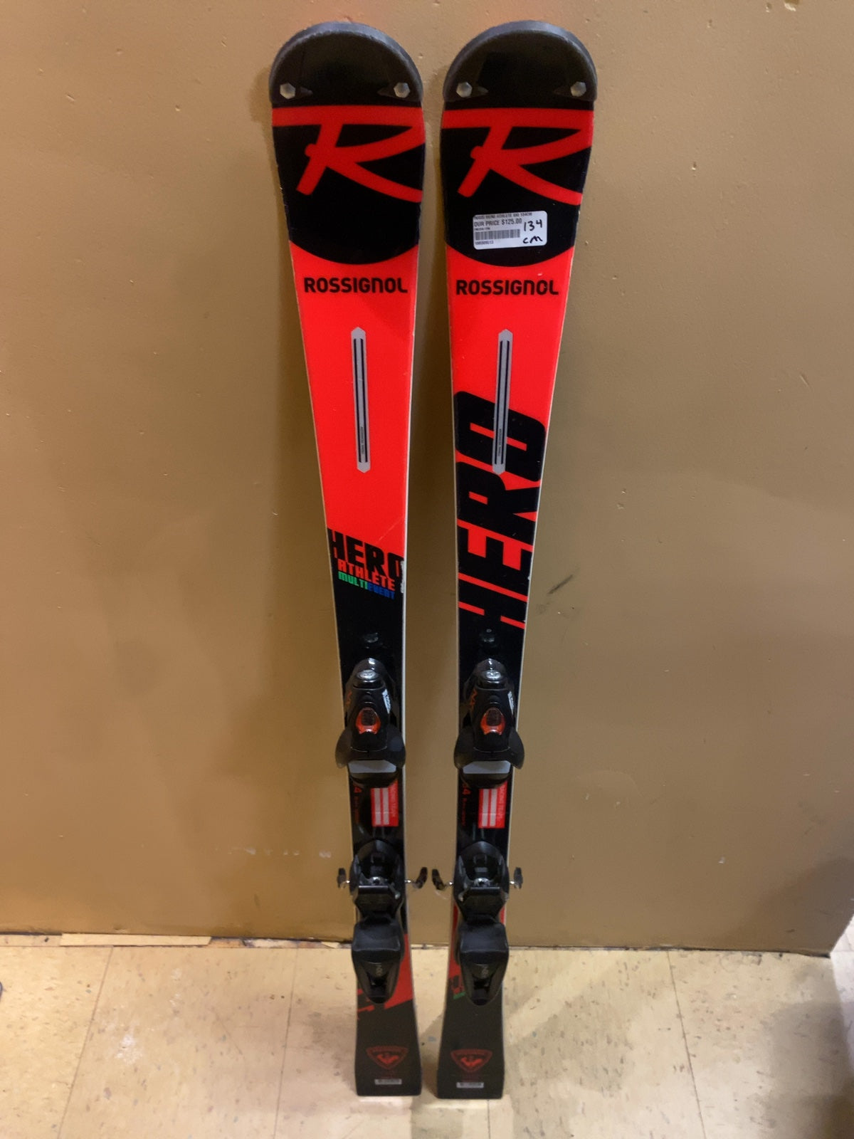 Rossignol Hero Athlete Multi-Event Junior Downhill Skis with Look NX7 Bindings 134 cm