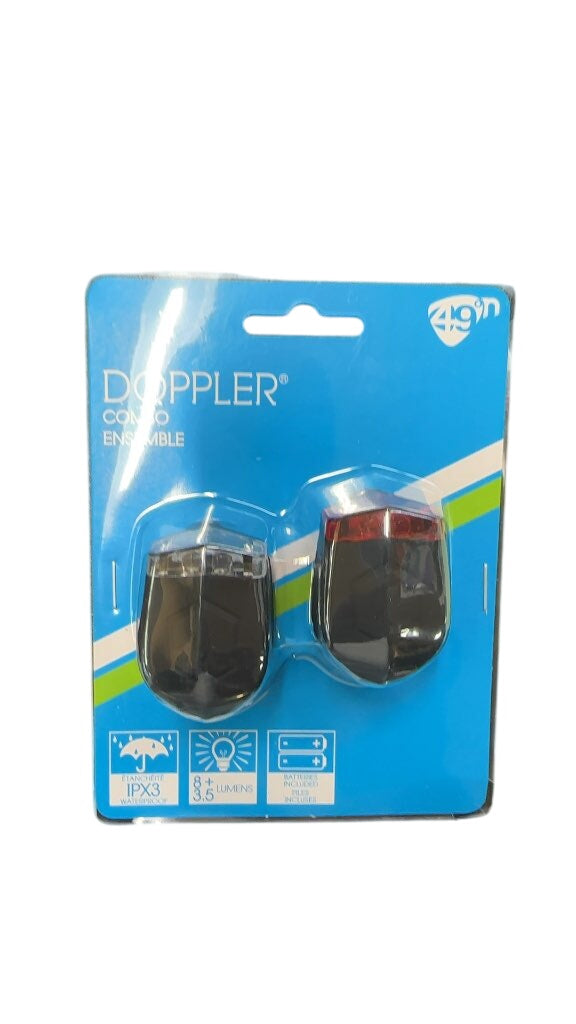 49N Bike Light Set Doppler Combo New Black
