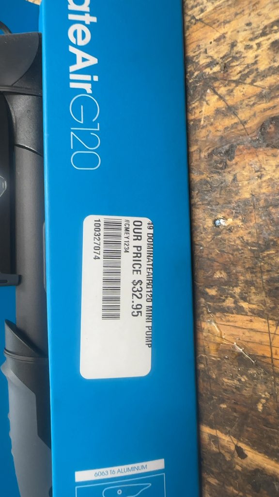 49N DominateAir G120 Mini Bike Pump New