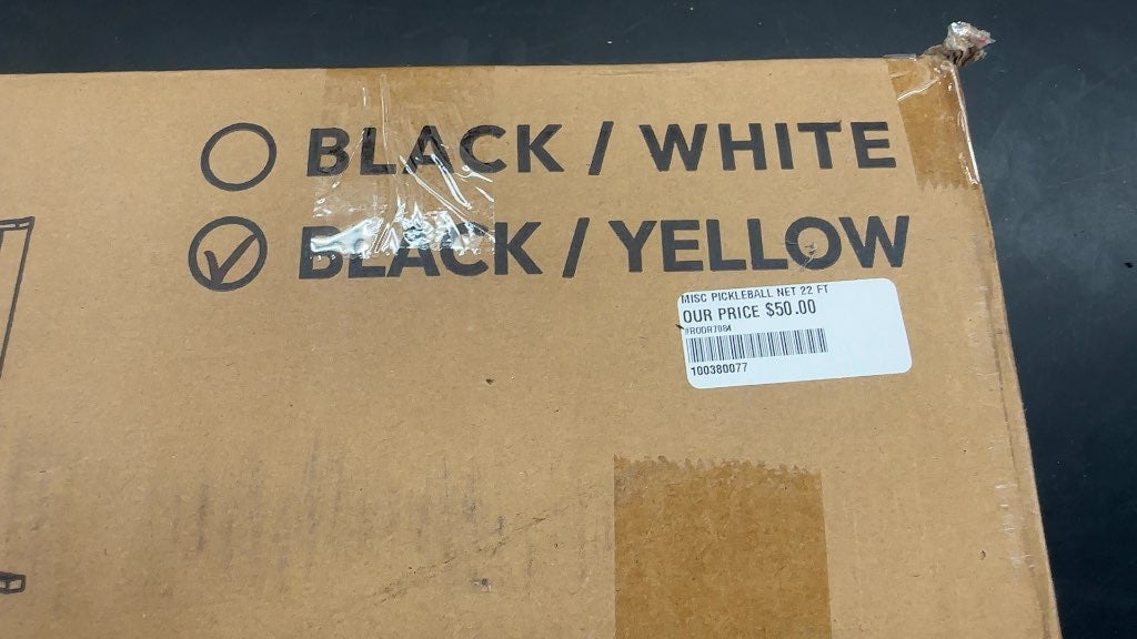 A11N Sports 22ft Pickleball Net Black/Yellow Used