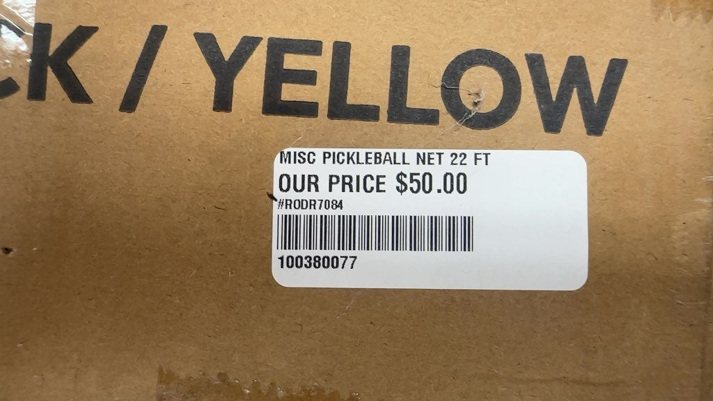 A11N Sports 22ft Pickleball Net Black/Yellow Used