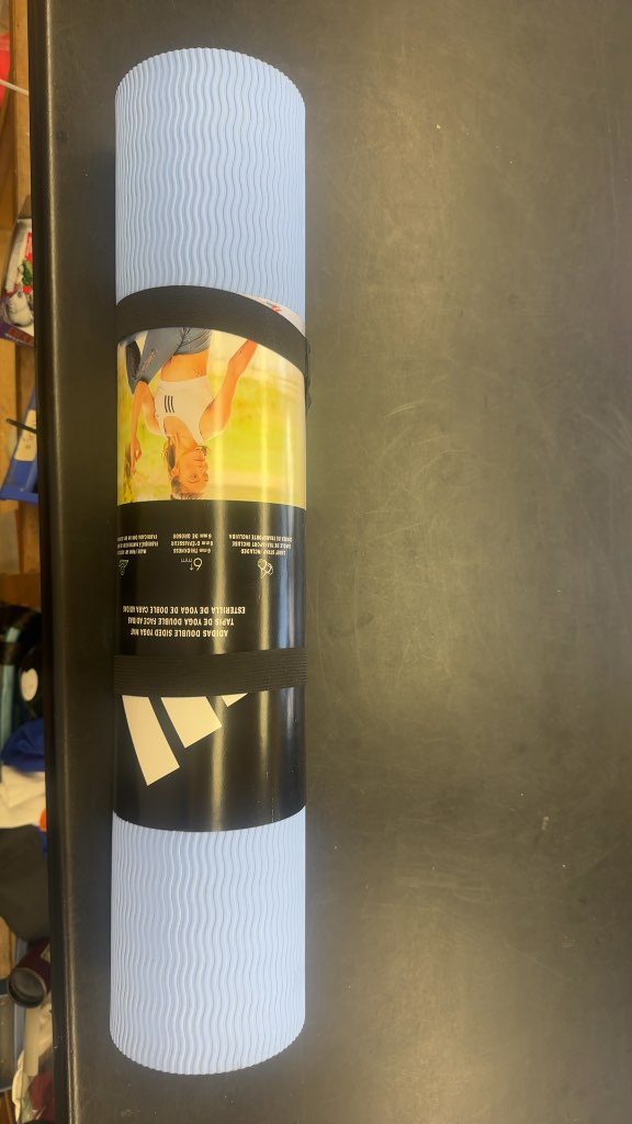 Adidas Double Sided Yoga Mat Light Blue New 6mm