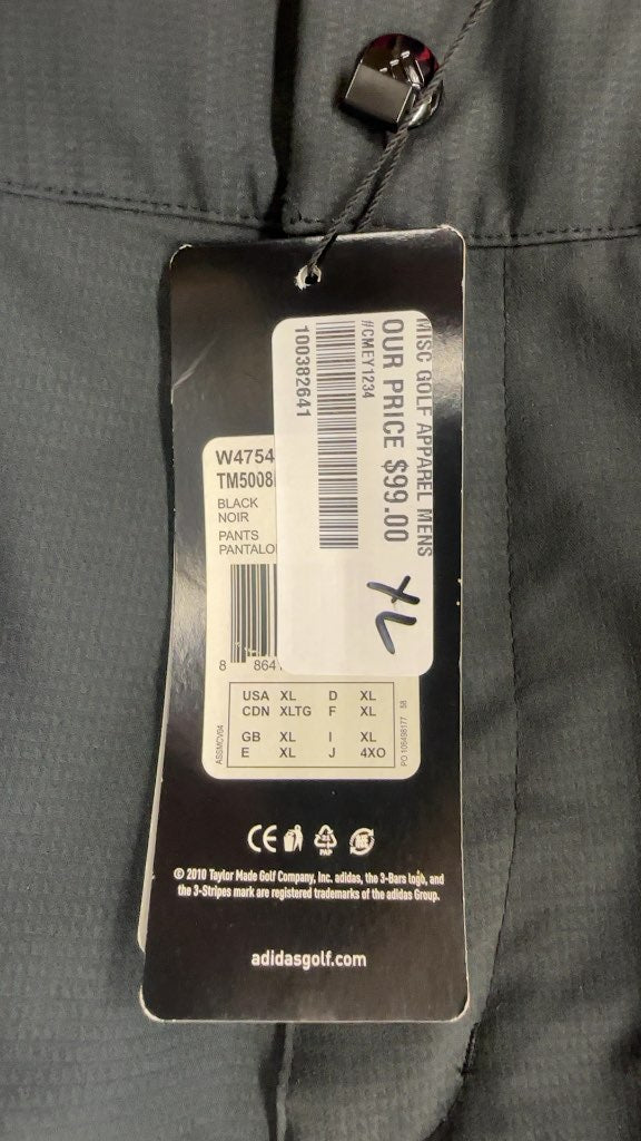 Adidas Golf ClimaProof Rain Pants Black NWT XL
