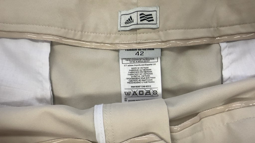 Adidas Golf Shorts Men's Beige Size 42-New