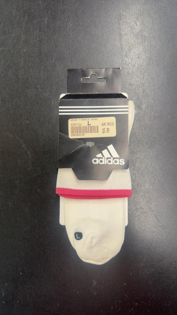 Adidas T-Mobile Socks White Pink New L