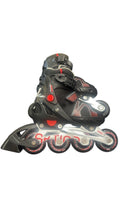 Aktion Adjustable Inline Skates Black/Red New Size 10-13