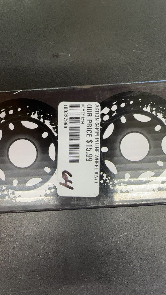 Aktion Inline Skate Wheels 64mm 82A 4-Pack New