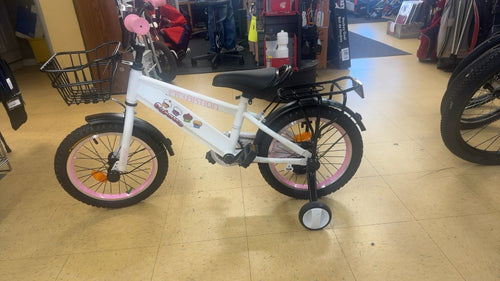 Aktion Sydney 16” Children's Bicycle with Training Wheels - White/Pink - Excellent Condition