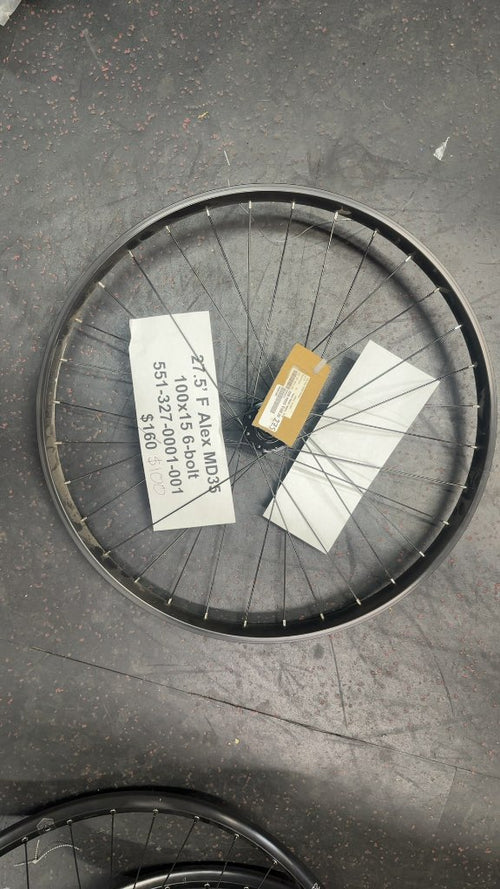Alex MD35 27.5" Front Bike Wheel - 100x15mm 6-bolt