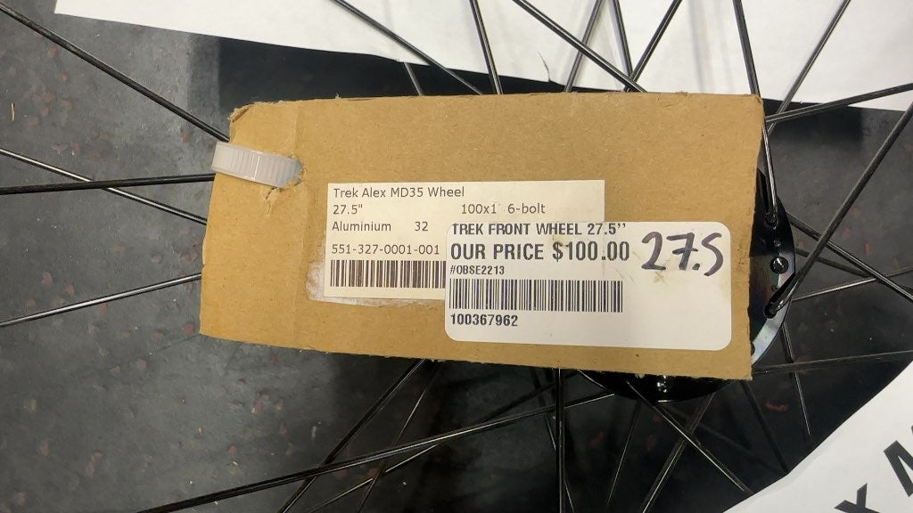 Alex MD35 27.5" Front Bike Wheel - 100x15mm 6-bolt