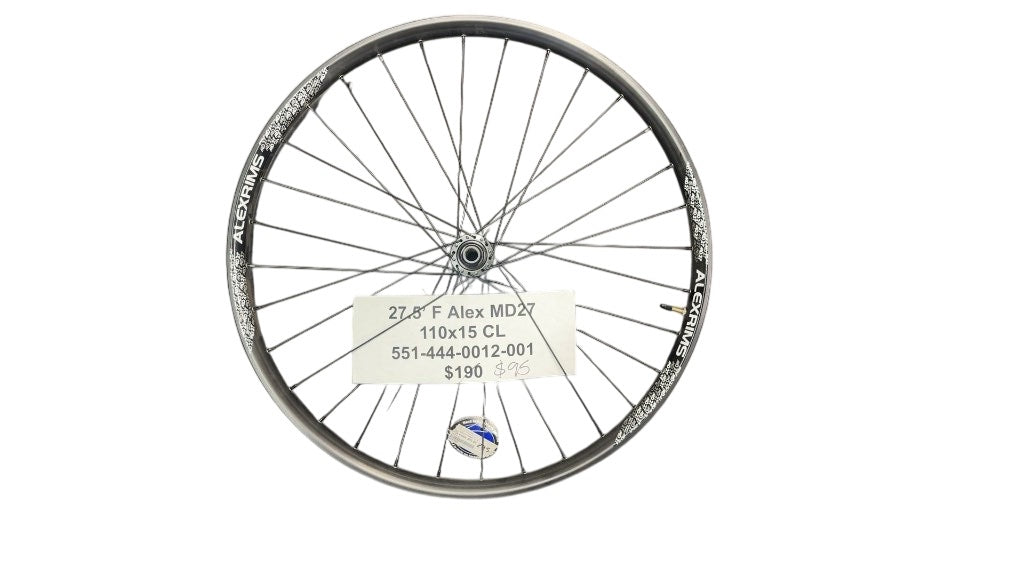 Alexrims MD27 27.5" Front Wheel - 110x15mm Centerlock