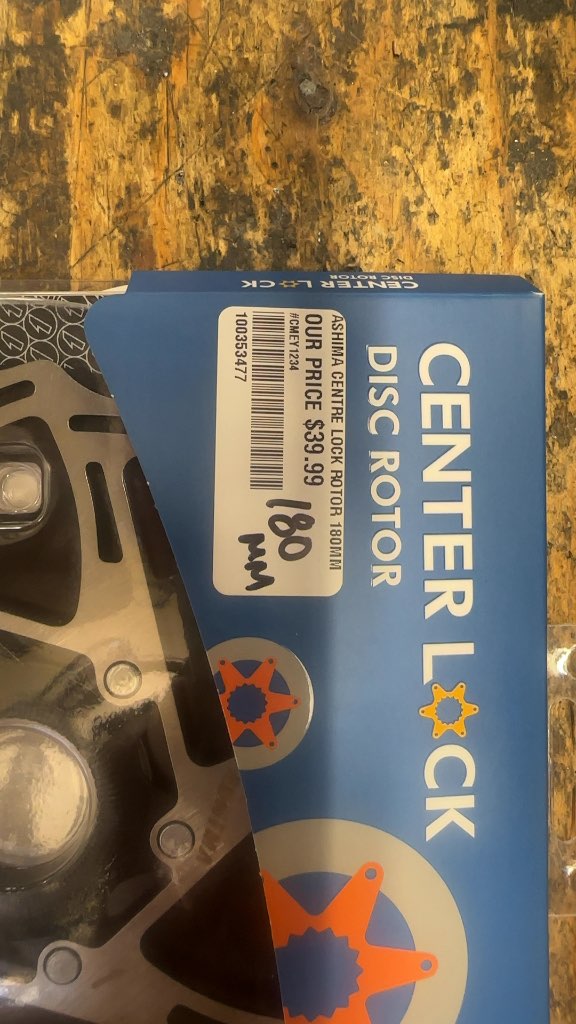 Ashima AiRotor Center Lock Disc Rotor 180mm New