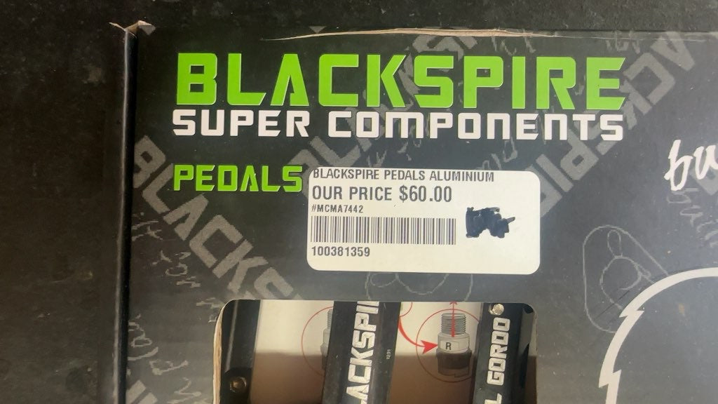 Blackspire El Gordo Aluminium Pedals Black New