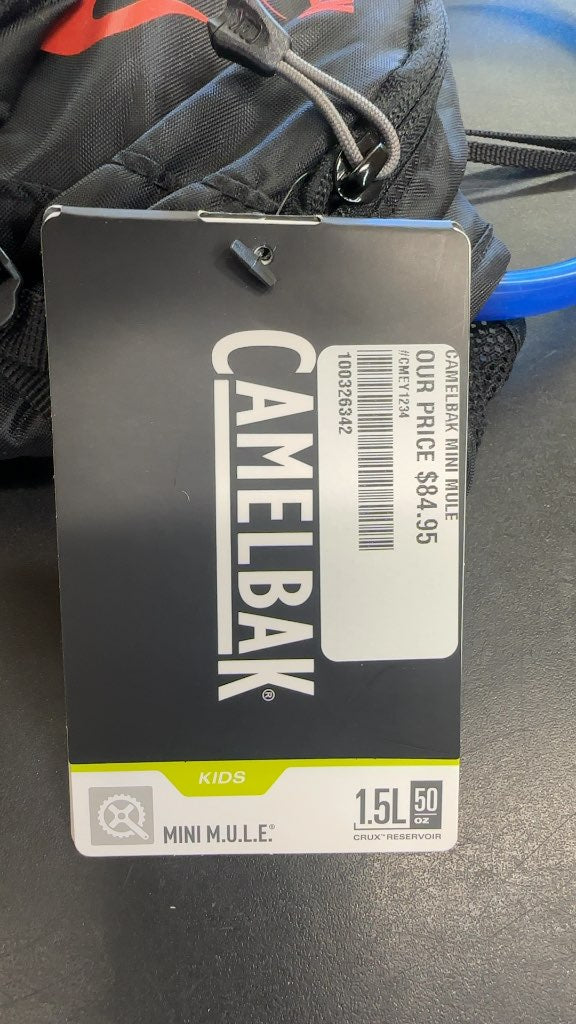 CamelBak Hydration Pack Mini M.U.L.E. Black Red Flames New 1.5L