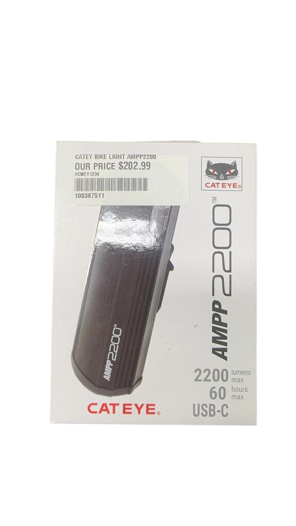 CatEye AMPP2200 Bike Light 2200 Lumens USB-C New in Box