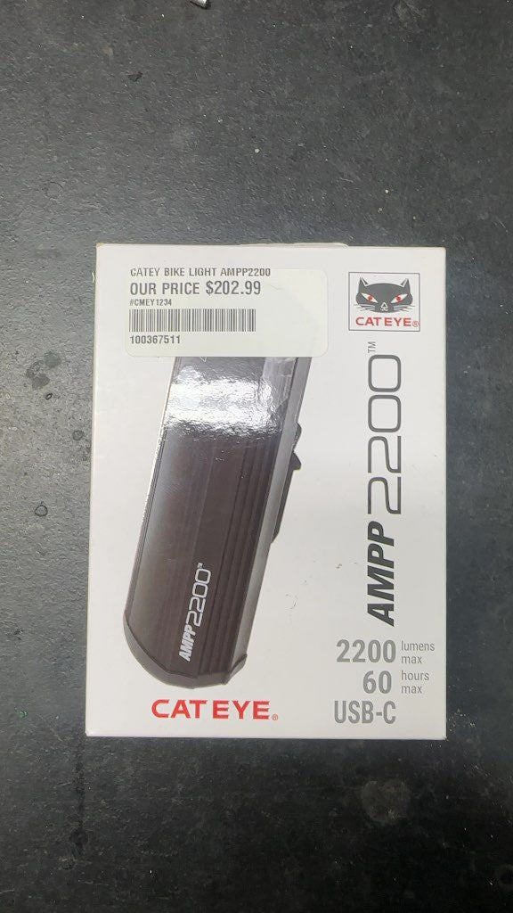 CatEye AMPP2200 Bike Light 2200 Lumens USB-C New in Box