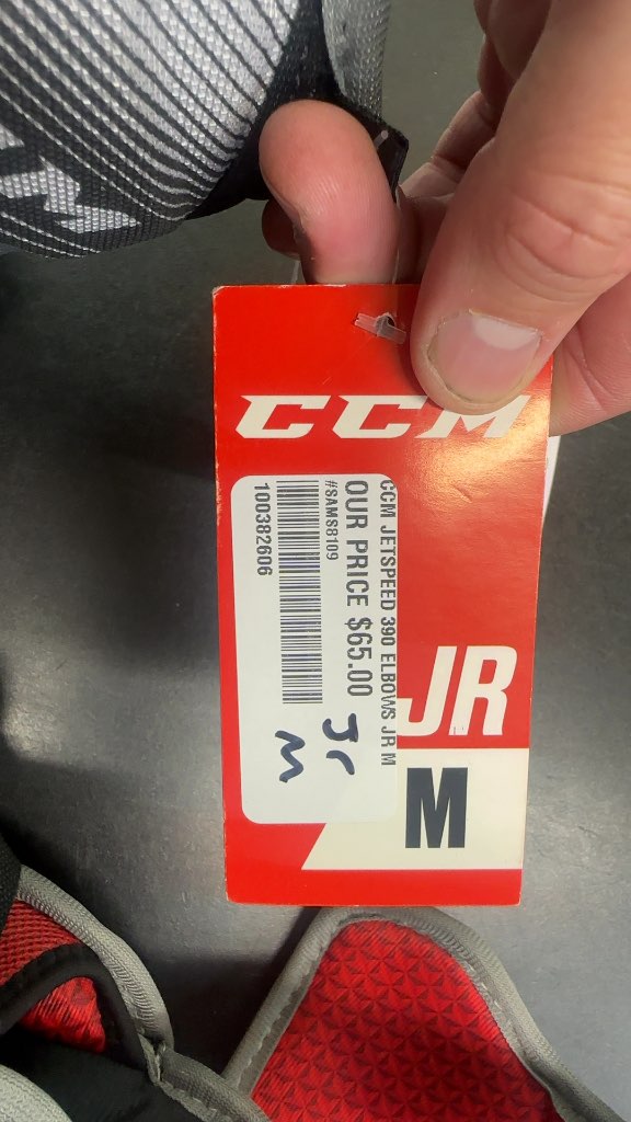 CCM Hockey Elbow Pads JetSpeed 390 Junior Medium-new