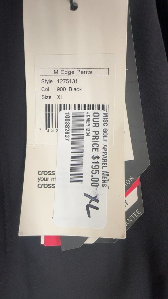 Cross Golf Edge Pants Black New with Tags XL