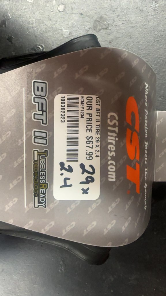 CST BFT II Mountain Bike Tire Tubeless Ready New 29 x 2.4