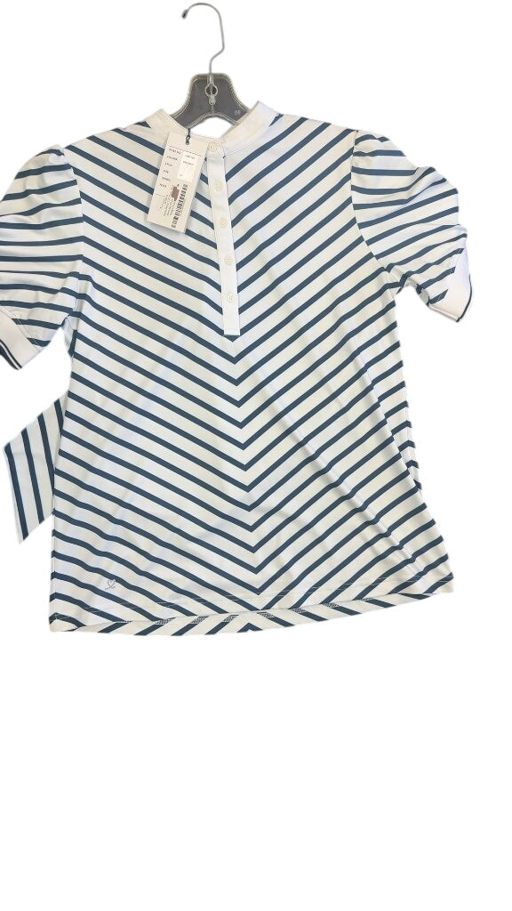 Daily Seoul Women's 12S Golf Polo Shirt Navy/White Striped New with Tags Size M-New