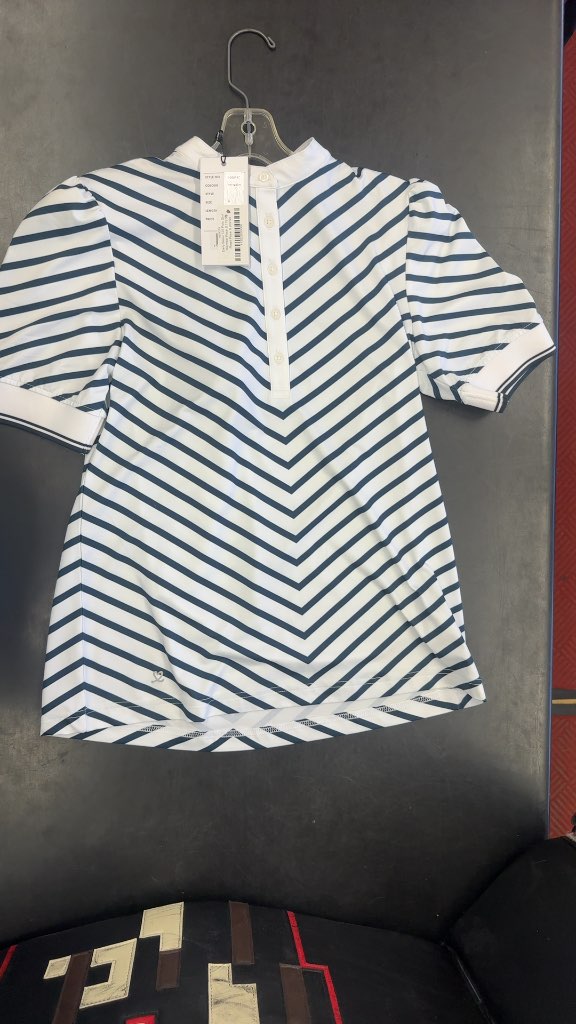 Daily Sports Golf Polo Shirt Daily Seoul 12S Navy Striped-New Size S