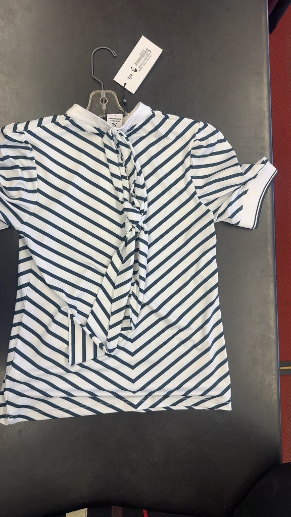 Daily Sports Golf Polo Shirt Daily Seoul 12S Navy Striped-New Size S