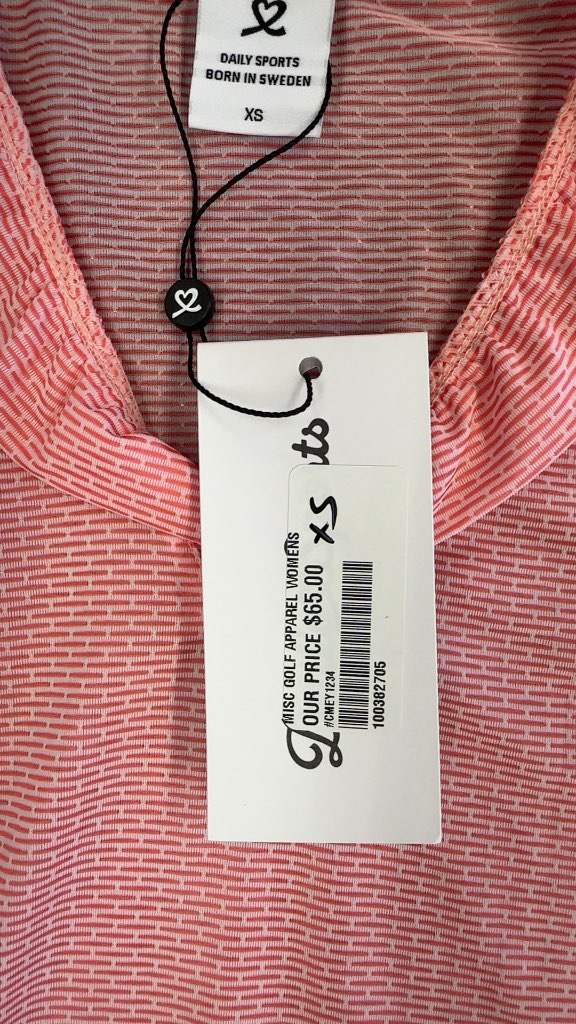 Daily Sports Sleeveless Terni SL Polo Coral New With Tags XS