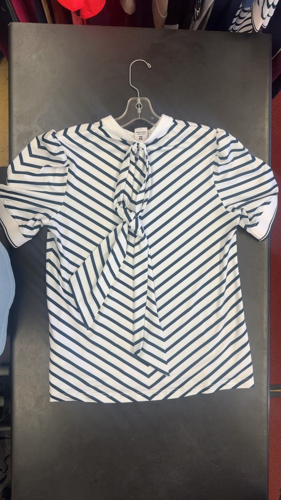 Daily Sports Women's Chevron Stripe Golf Polo Navy/White New With Tags Size L-New