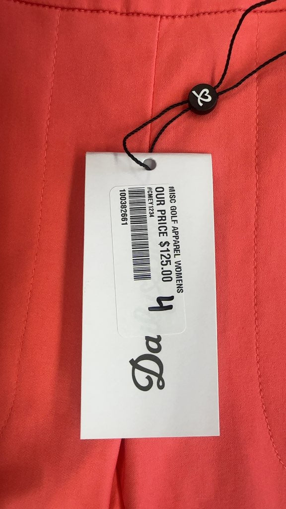 Daily Sports Women's Golf Pants Coral New With Tags Size 4