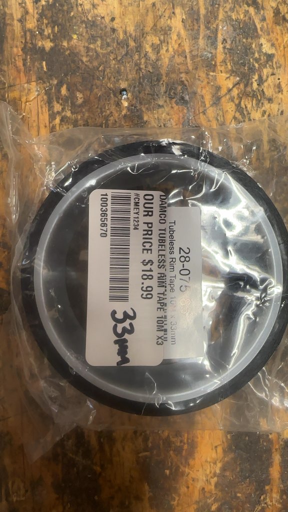 Damco Tubeless Rim Tape 10m x 33mm New