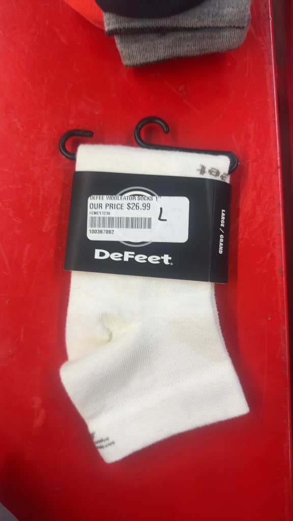DeFeet Socks Wooleator Pro 1" D-Logo Natural New Large