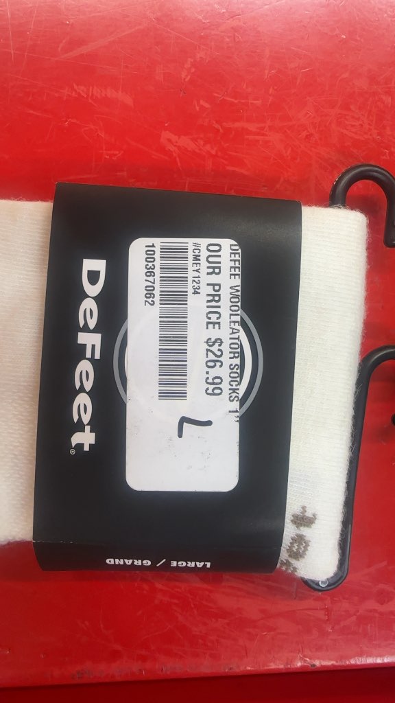 DeFeet Socks Wooleator Pro 1" D-Logo Natural New Large