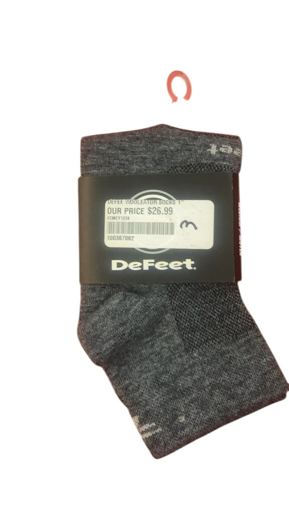 DeFeet Wooleator Pro 1" D-Logo Socks Gravel Grey New Medium