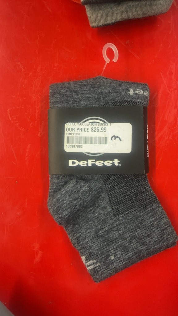 DeFeet Wooleator Pro 1" D-Logo Socks Gravel Grey New Medium