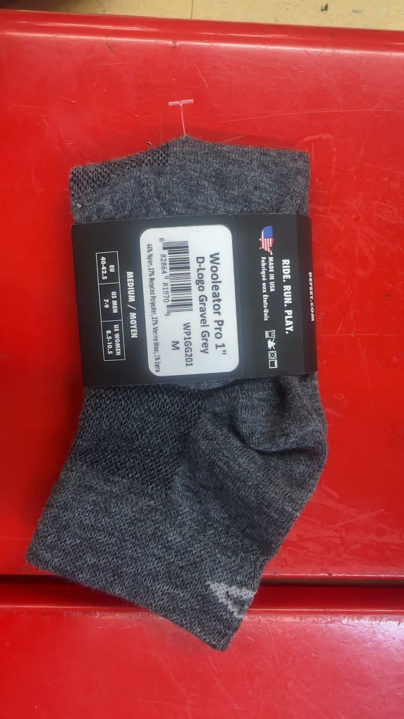 DeFeet Wooleator Pro 1" D-Logo Socks Gravel Grey New Medium