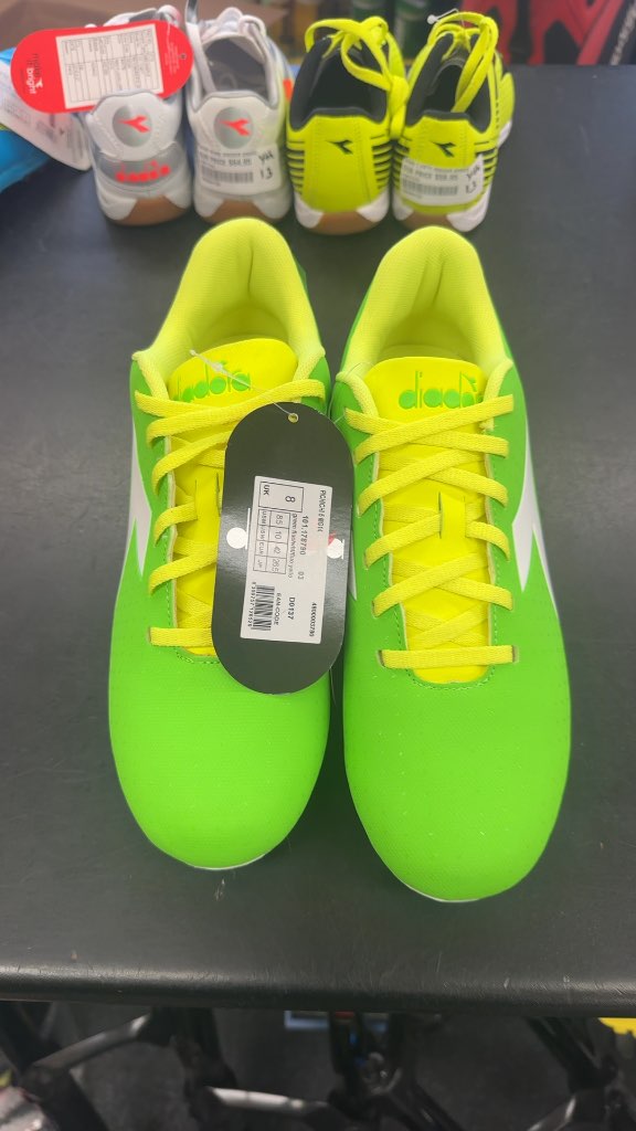 Diadora Pichichi 5 MD JR Soccer Cleats - Green/Yellow - Size 8.5 New with tags