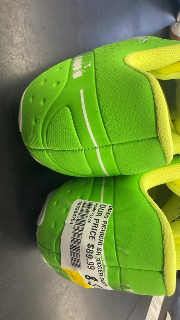 Diadora Pichichi 5 MD JR Soccer Cleats - Green/Yellow - Size 8.5 New with tags