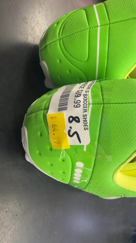 Diadora Pichichi 5 MD JR Soccer Cleats - Green/Yellow - Size 8.5 New with tags