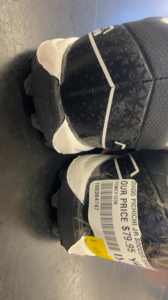 Diadora Pichichi Jr Soccer Cleats - Black/White - Size 13.5