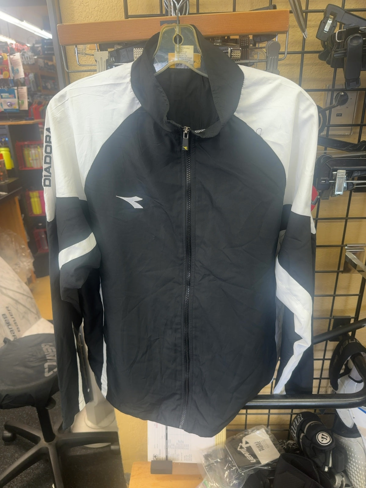 Diadora Senior Large Track Jacket - Black/White