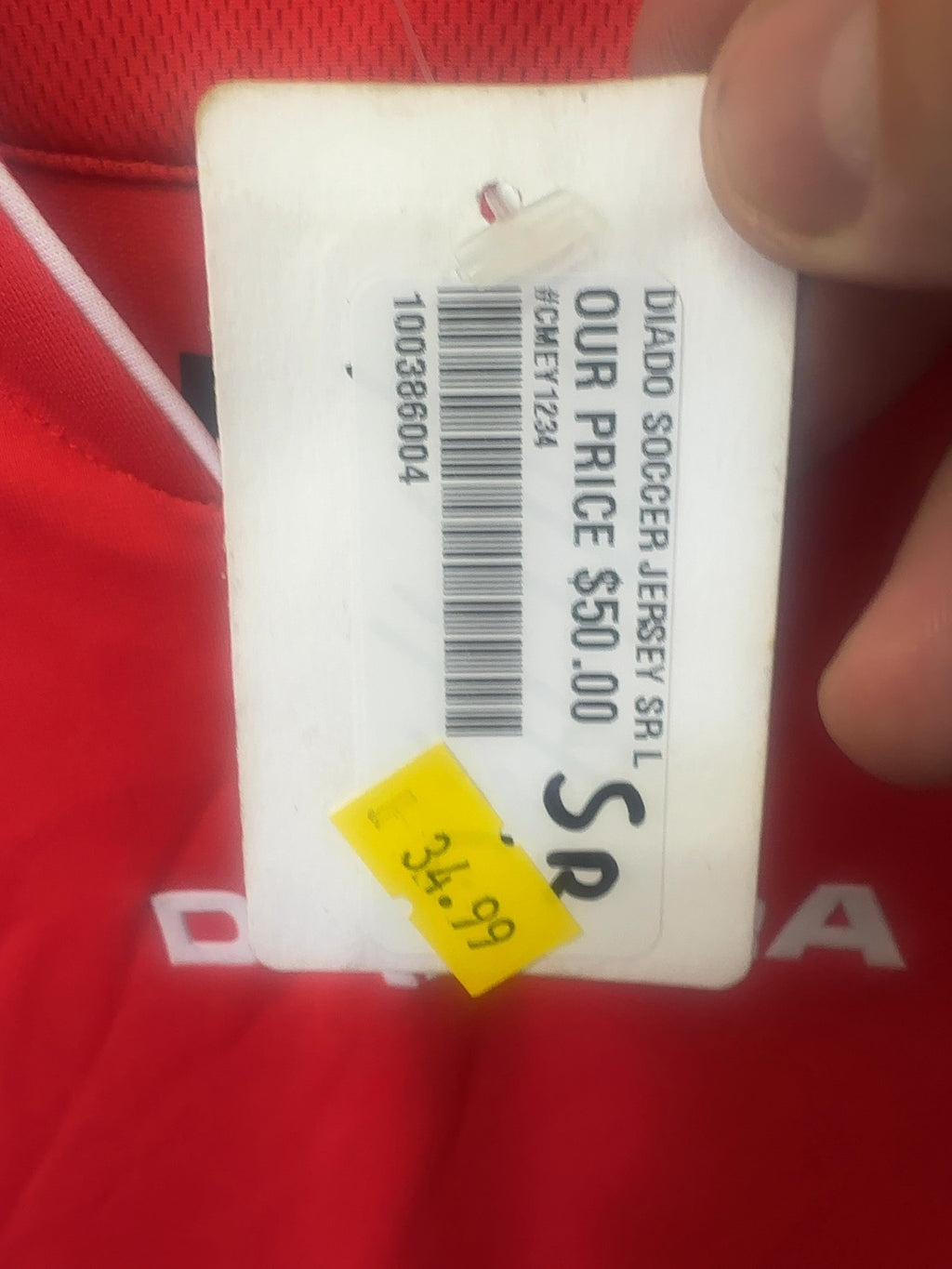 Diadora Senior Soccer Jersey - Red