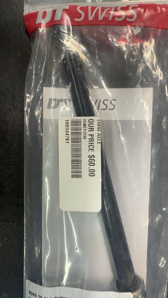 DT Swiss RWS 10 Alu Thru Axle 148mm x 12mm New